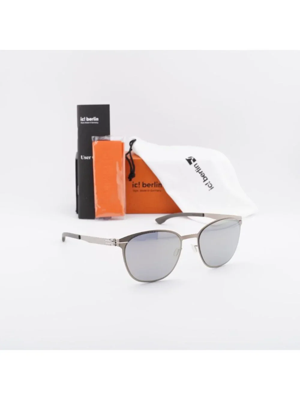 Ic! Berlin ANDREA R. M1444 030 Round Sunglasses Bronze / Silver Mirror